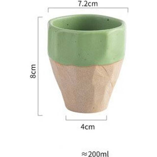 (a-A) 200ml Japan Style Pottery Teacups Personalized Ceramic Coffee Latte Tea Mugs Handmade Unique Breakfast Milk Mug Cup Drinkware