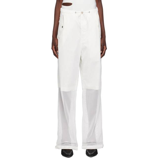 Dion Lee White Parachute Trousers - Ivory - L