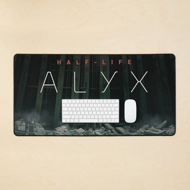 Desk Mat Half Life Alyx Characters  Large Gaming Mouse Pad 35x16 inch