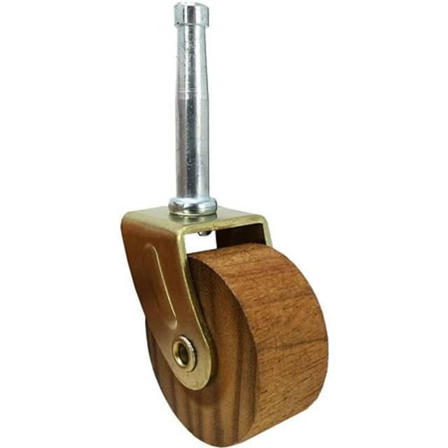 Shepherd Hardware 9051 158Inch Designer Stem Casters  Wood Wheel  516Inch Stem Diameter  Brown  2Pack