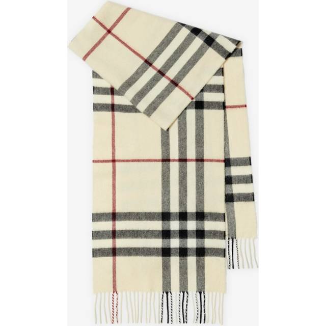Burberry, Accessoarer, unisex, ONE Size, Kashmir, Vintage Check Cashmere Scarf - beige (ONE SIZE)
