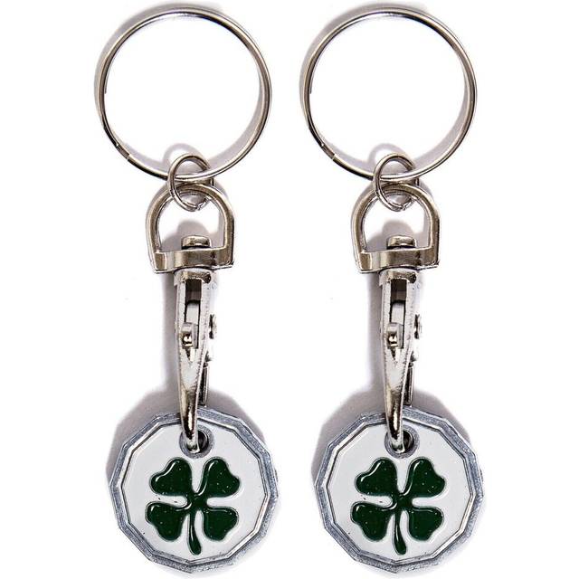 2 x COIN TOKEN KEYRING Â£1 POUND SHOPPING TROLLEY LOCKER SHOPPING TROLLEY KEYRING