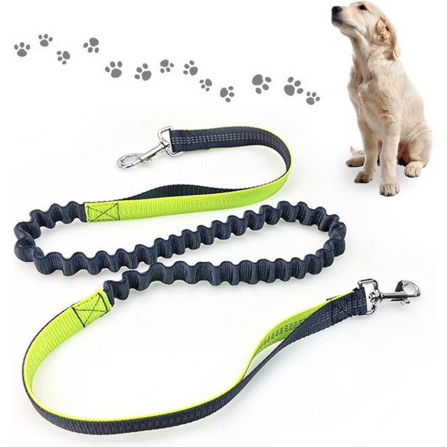 Portable Elastic Running Pet Dog Leash Adjustable Waist with Reflective Yarn