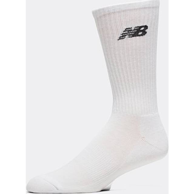New Balance – Vita sportstrumpor med logga, 3-pack-Vit/a
