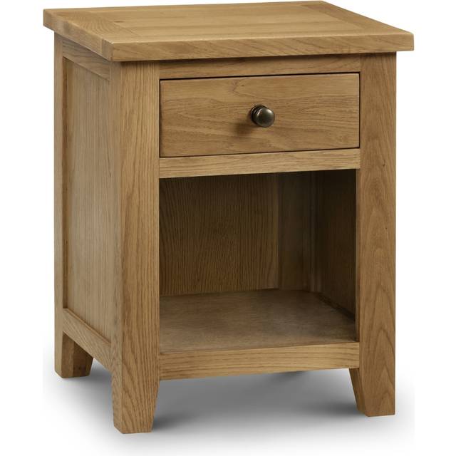 Marlborough - 1 Drawer Bedside Table - Oak - Wooden - Happy Beds