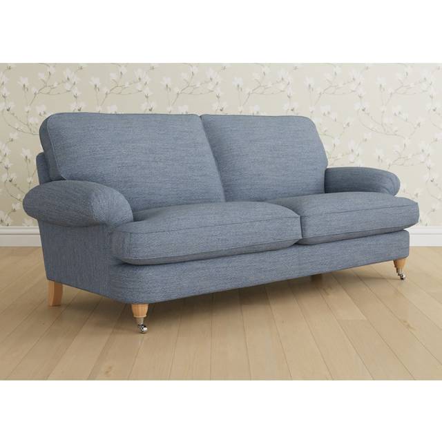 Laura Ashley Beaumaris Large 3 Seater Sofa, Oak Leg