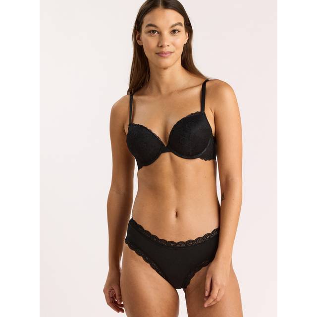 LINDEX Bra Linnea In Lace - Black |Svart |B x 80