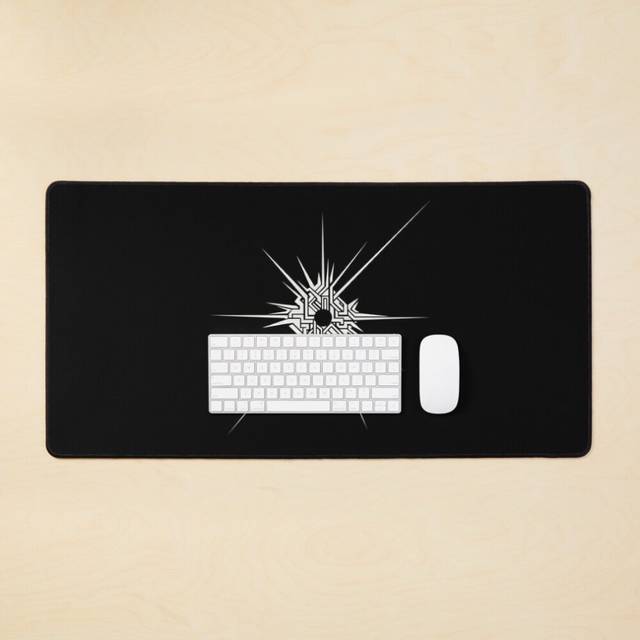 Desk Mat Eye of the Universe (White) Large Gaming Mouse Pad 35x16 inch