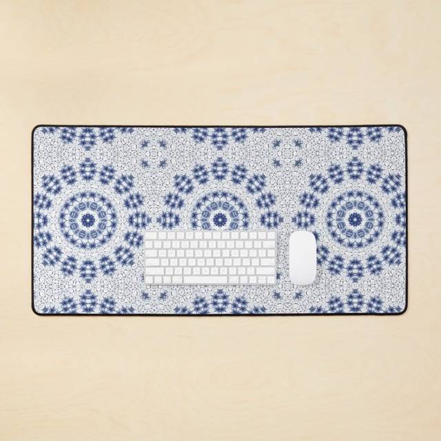 Desk Mat Portuguese tile Large Gaming Mouse Pad 35x16 inch