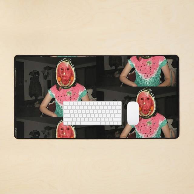 Desk Mat Watermelon People are real - Cursed Image #0023 Cursed Images Collection Large Gaming Mouse Pad 35x16 inch