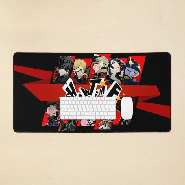 "Desk Mat Persona 5 Royal ""Showtime"" Group Collage Large Gaming Mouse Pad 35x16 inch"