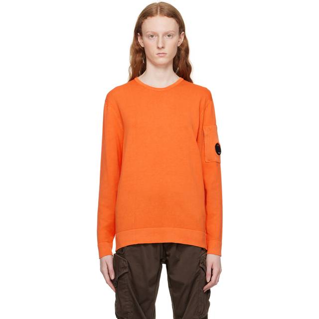 C.P. Company Orange Crewneck Sweater - 425 Flame Orange - IT 48