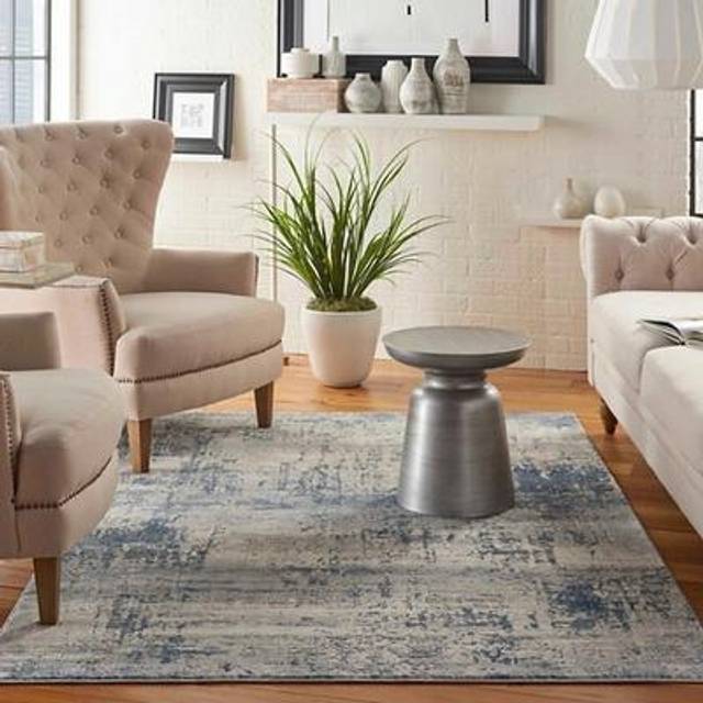 Nourison Rustic Textures Area Rug Ivory Blue 221 x 160 cm, Multi