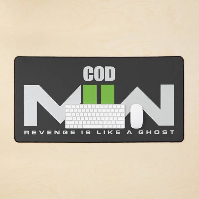 Desk Mat MW2 - Revenge is like a Ghost Large Gaming Mouse Pad 35x16 inch