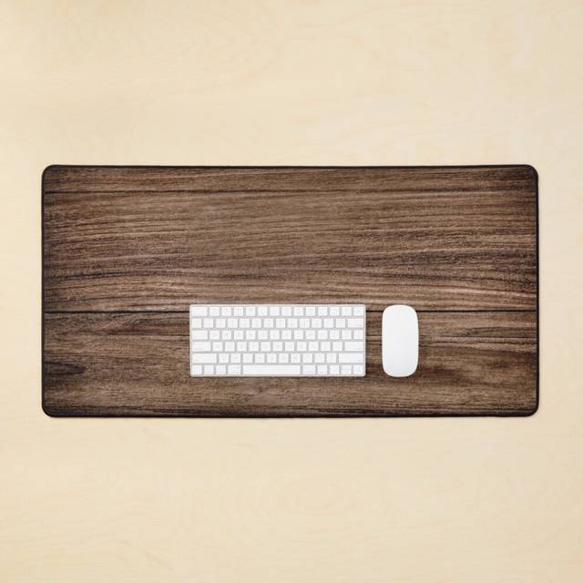 Desk Mat Wood Texture Large Gaming Mouse Pad 35x16 inch