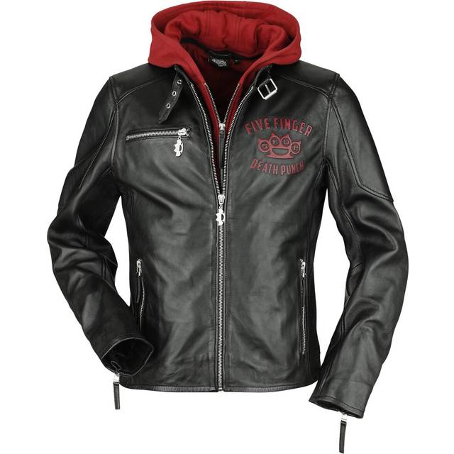 Five Finger Death Punch EMP Signature Collection Leather Jacket black dark red - 3XL
