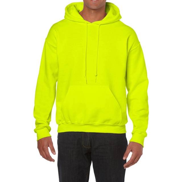 Gildan 18500 Heavy Blend Adult Hooded Sweatshirt Size: L, COLOUR: Safety Green