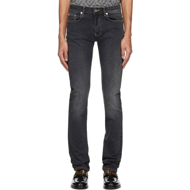Versace Gray 'La Greca' Jeans - 1D510 Faded Washed B - WAIST US 36