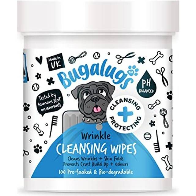 Bugalugs Wrinkle Dog & Cat Wipes 100 Pack
