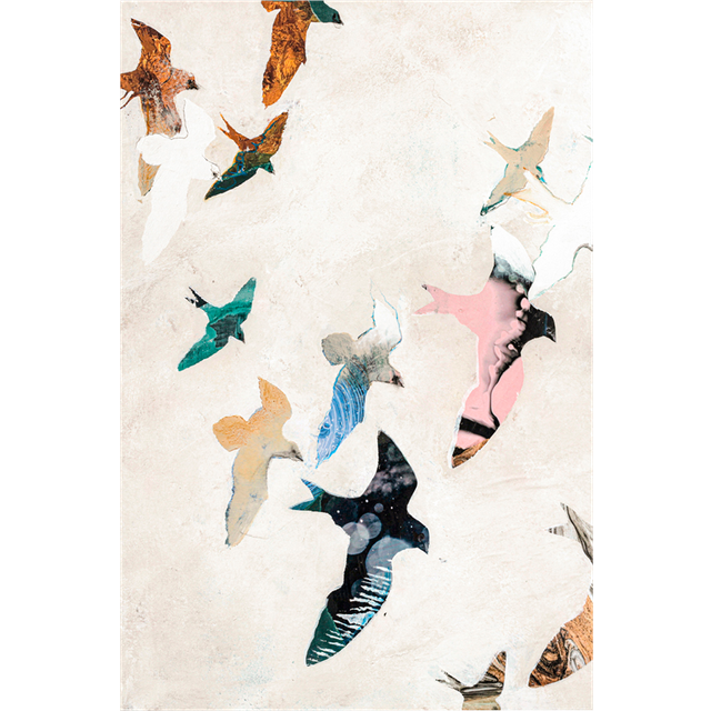 Malerifabrikken - Poster Abstract Birds 2 - Beige