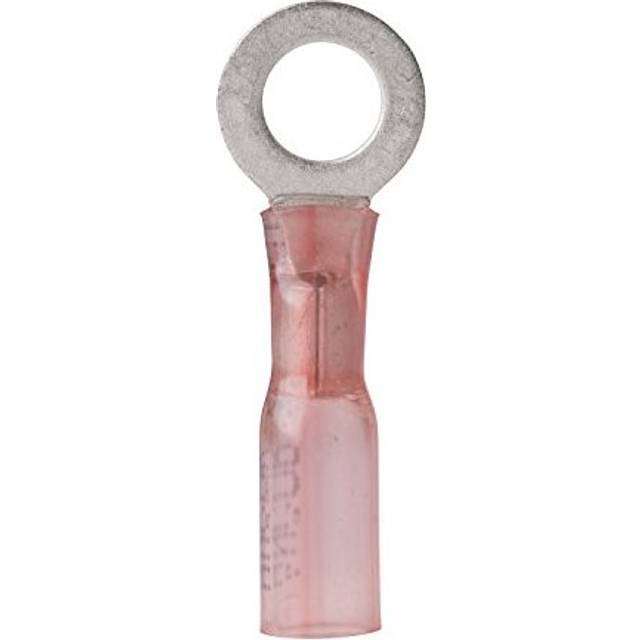 Ancor 310399 Marine Grade Electrical Nylon Insulated Adhesive Lined Heat Shrink Ring Terminals (22 to 18-Gauge, Size 10 Screw, 100-Pack)