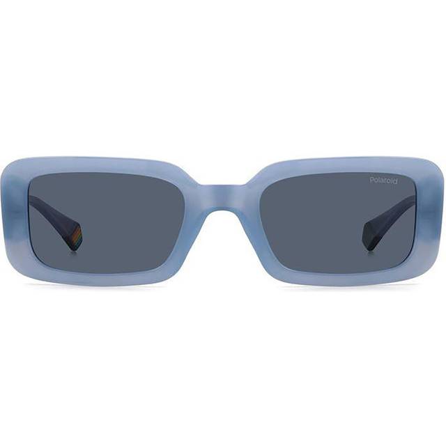 Polaroid Kvinna PLD 6208/S/X MVU/C3 Solglasögon Plast Ljusblå Blå Fyrkantig Polariserad