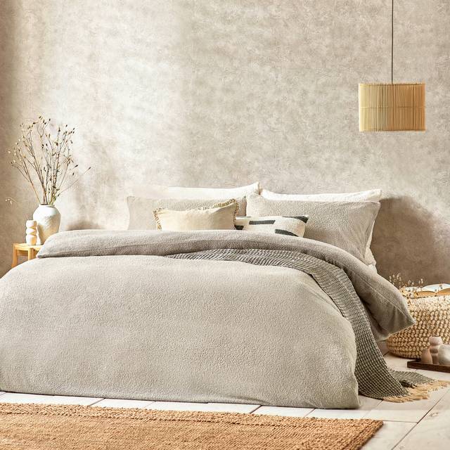 Yard Super King Greige Boucle Duvet Set - Yard Living - Cream