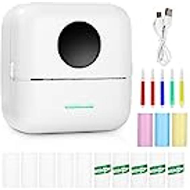 Miniskrivare,termofotoskrivare,mobil fotoskrivare,Bluetooth-termoskrivare med 13 rullar termiskt papper,trådlös fotoskrivare kompatibel med Android,iOS-system,för journal,resor,lista