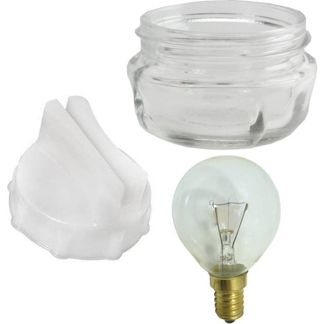 SPARES2GO Screw In Glass Lamp Bulb Lens Cover + Removal Tool + 40w Light Bulb for Neff Oven Cooker