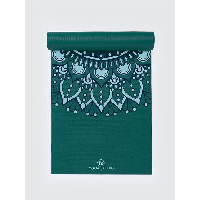 (Teal Mat Mandala) Yoga Studio Designed Sticky Yoga Mat 6mm