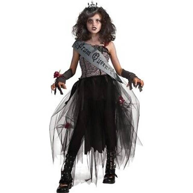 (8-10 Years, Black/Grey) Rubies Girls Prom Queen Gothic Costume