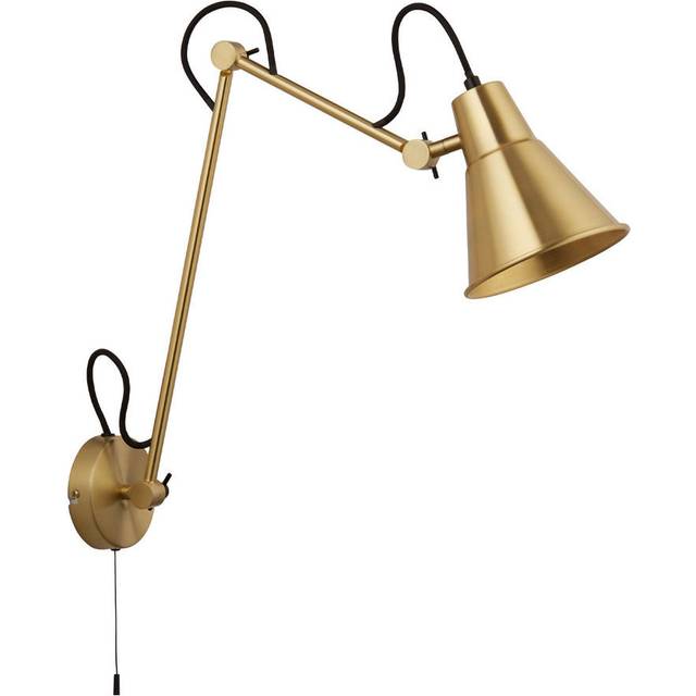 Searchlight 7403PB Swing Arm Wall Light Brass Metal