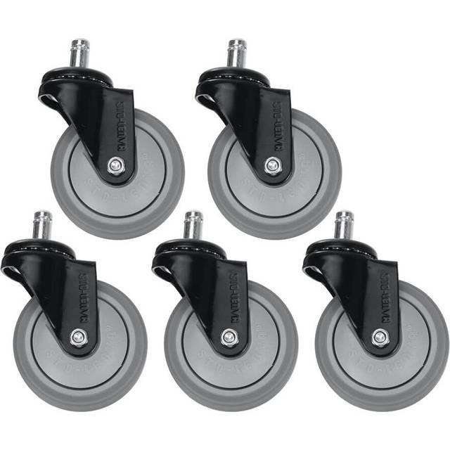 5Pcs 3 Inch 11 Pole Universal Rubber Caster Wheels for Swivel/Office/Gaming Chair