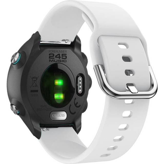 Garmin Forerunner 245 simple silicone watch band - White