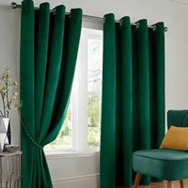Velvet Ring Top Blackout Curtains - 229cm width x 229cm drop