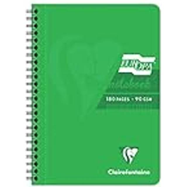 Europa Notebook 5810Z A5 Ruled Spiral Bound Side Bound Cardboard Hardback Green Perforated 180 Pages