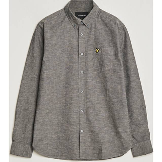 Lyle & Scott - Skjorta Cotton Linen Button Down Shirt - Blå