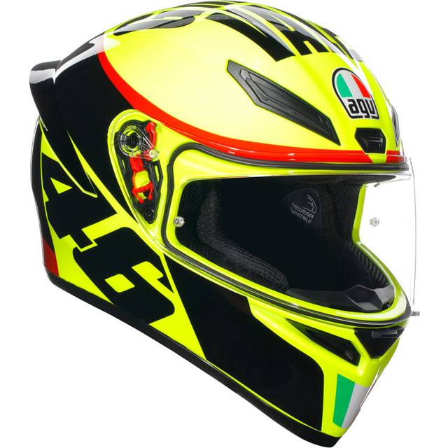 AGV K1 S Grazie Vale, full face helmet , color: Black/Neon-Yellow/Red , size: S