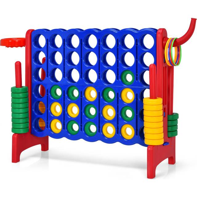 Giant Connect 4 Game Jumbo with 42 Rings-Red