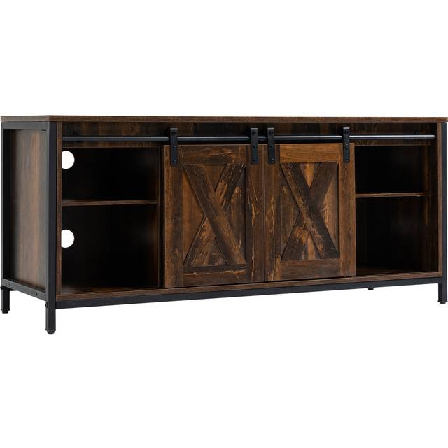 TV-bänk Rustik Brun med Skåp och Fack 120 x 40 x 54 cm