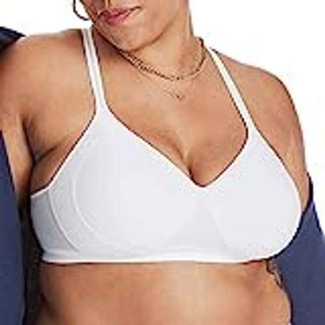 Hanes Womens X-Temp Wireless cooling Mesh  Full-coverage  convertible T-Shirt Bra  White  Small