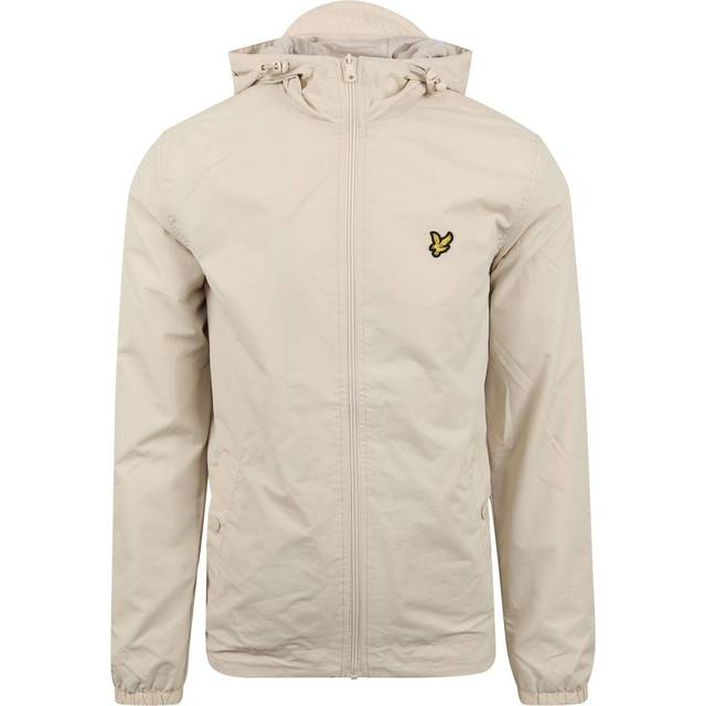 Lyle & Scott Mens Zip Through Hooded Jacket in Cove - Grey/Brown - Size Large