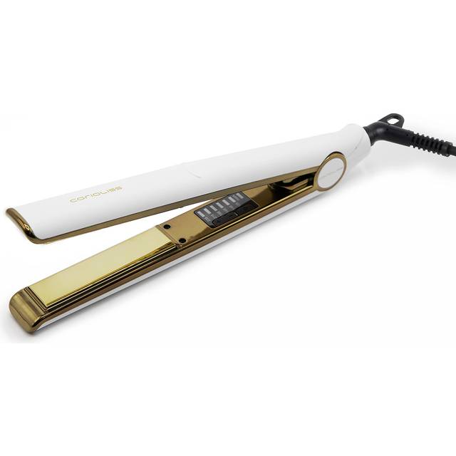 Corioliss C1 Hair Straightener for Women Professional Titanium Plates Flat Iron UK Plug White Gold