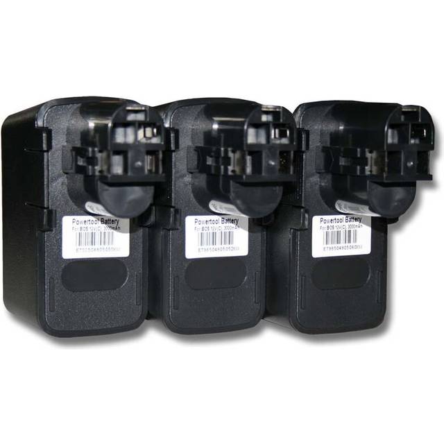 3x Battery Replacement for Bosch 2 607 335 055 for Electric Power Tools (3000mAh NiMH 12V) - Vhbw