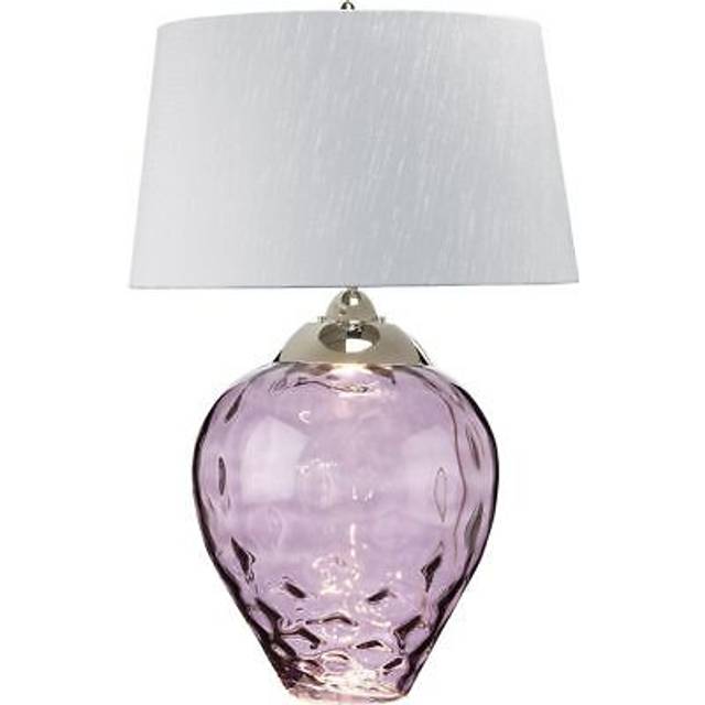 Quintiesse Samara Large Dual Lit Table Lamp with Hand Blown Plum Tinte
