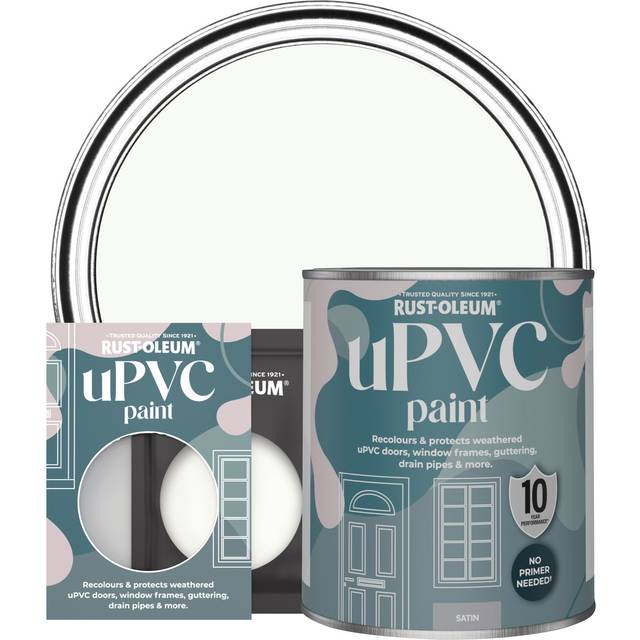 Rust-Oleum uPVC Paint, Satin Finish - Still - 10ml - White