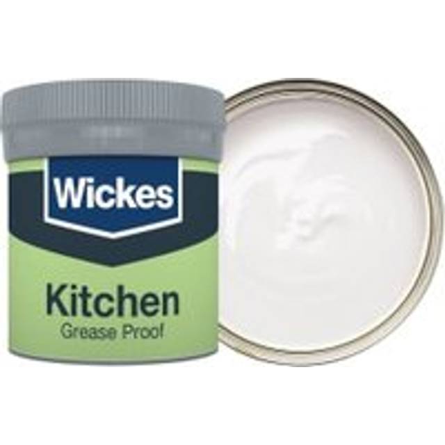 Wickes Kitchen Matt Emulsion Paint Tester Pot - Powder Grey No.140 - 50ml