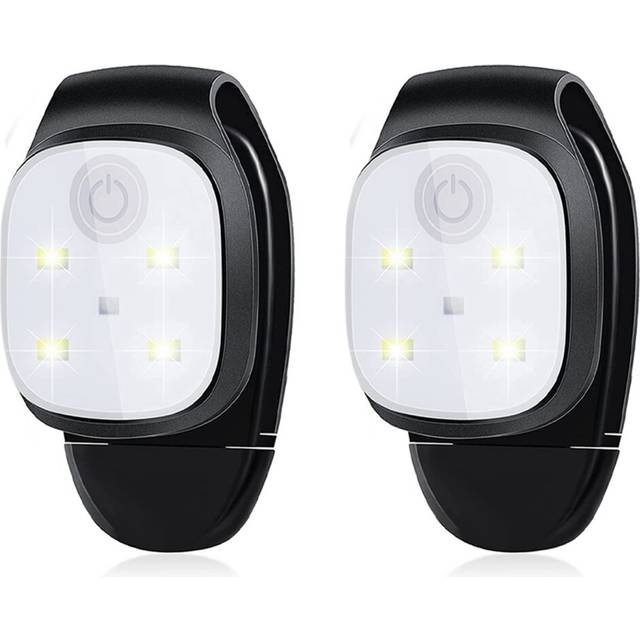 2X Outdoor Night Clip Lights Reflective USB Rechargeable LED Light Running Gear Safety