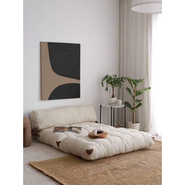 Hanah Home - 2-sitsig bäddsoffa Cold - Natur
