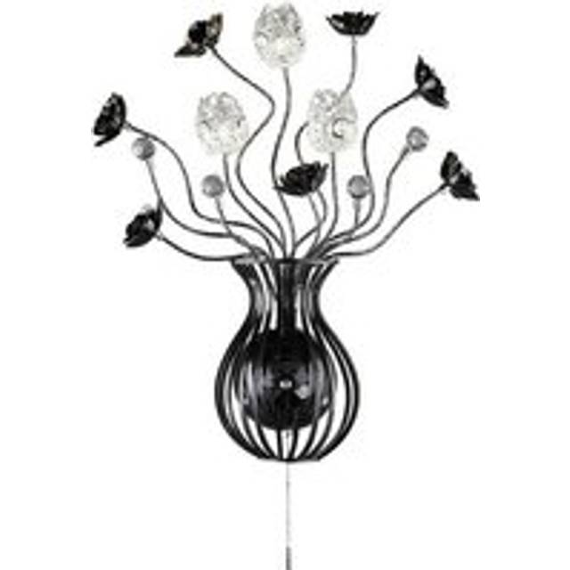 Inspired Lighting - Inspired Clearance - (dh) Bonita Wall Lamp 3 Light G4 Aluminium/Black/Crystal, not led/cfl Compatible